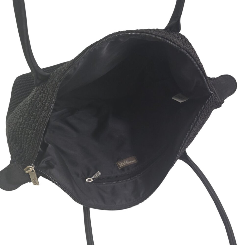 The SAK Elliot Lucca Collection Handback Black Crotchet Shoulder Bag Purse - Picture 15 of 15